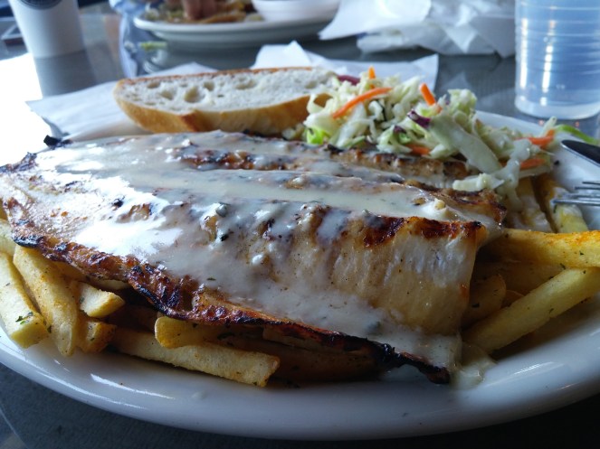 Trout with garlic butter